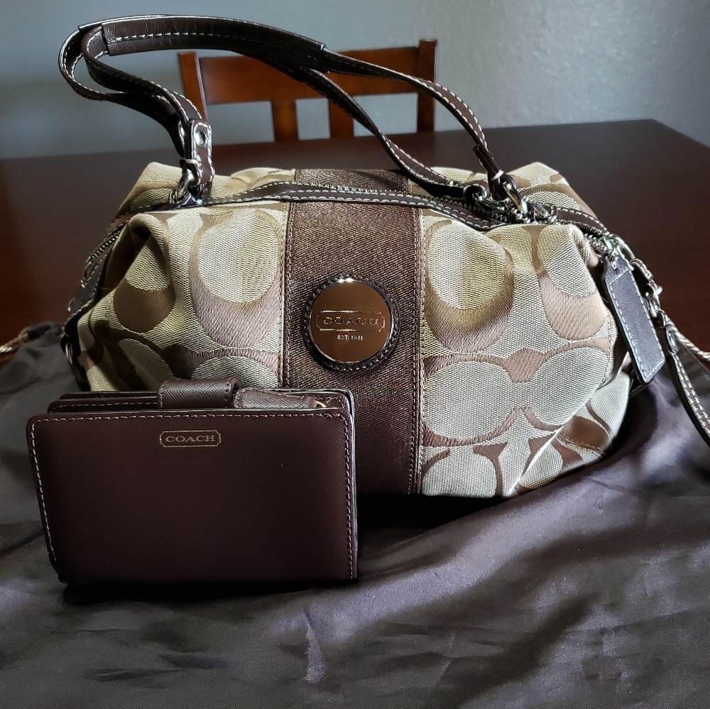 Coach signature satchel